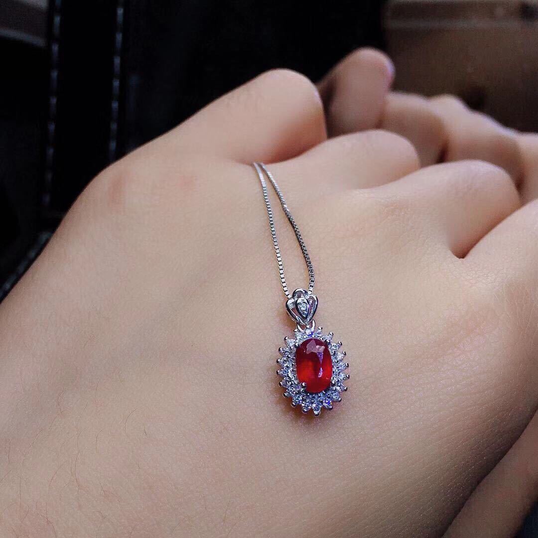 Burmese Ruby Set Crystals Are Clean And Good In Color