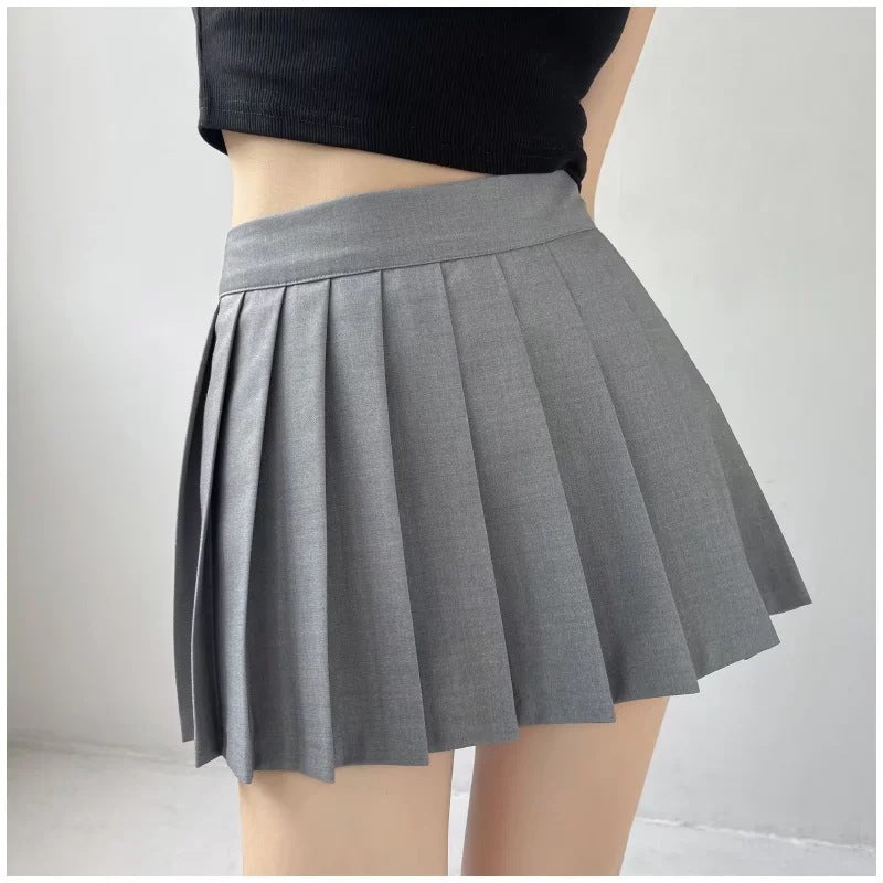 Girl's Pleated Skirt Women's Summer Short Skirt Korean Style High Waist Suit Draping Anti-exposure A- Line Skirt