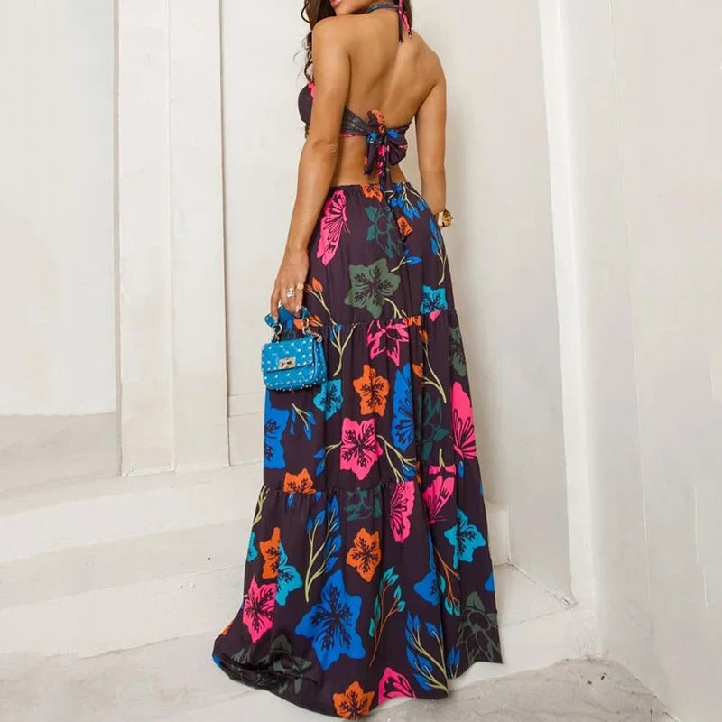 Women's Fashion Printing Leisure Vacation Long Dress