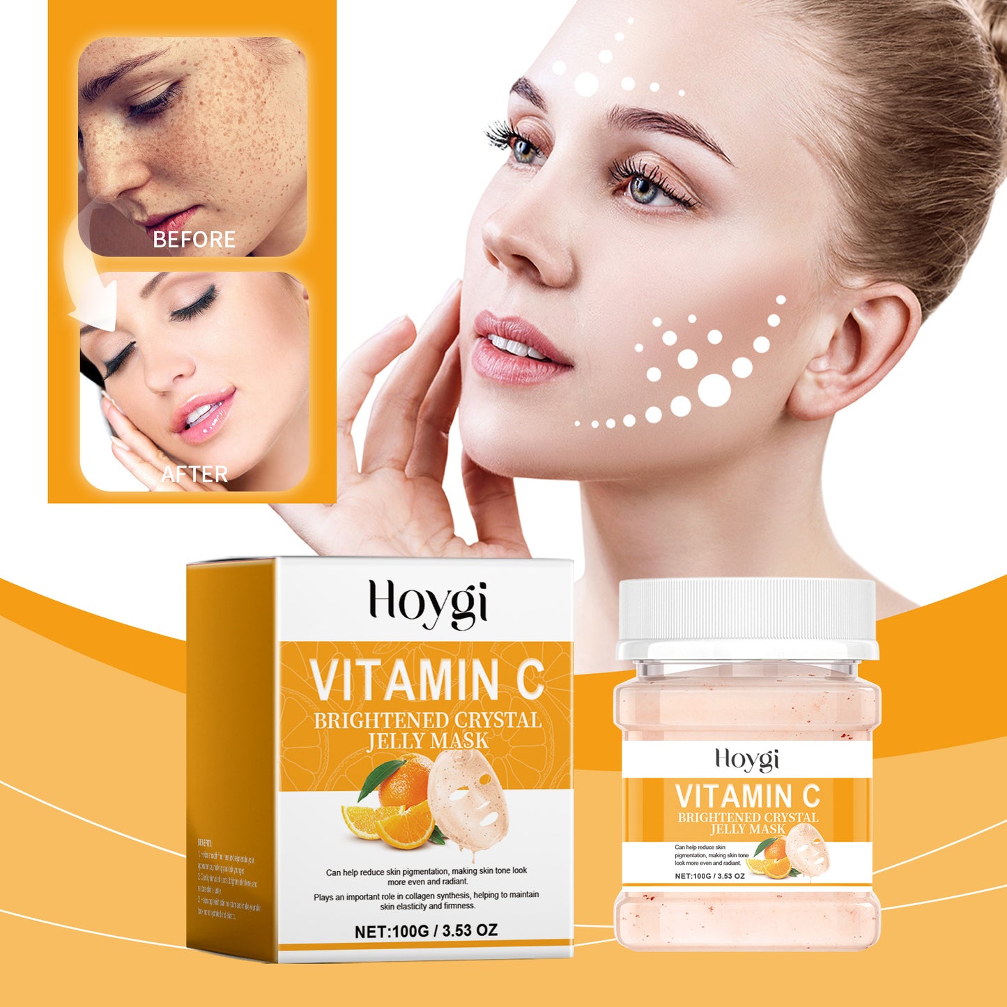 Vitamin C Moisturizing Mask Powder Repair Water Light Transparent