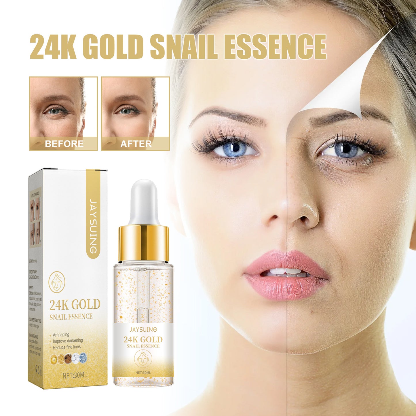 24K Gold Facial Hydrating And Fading Wrinkles