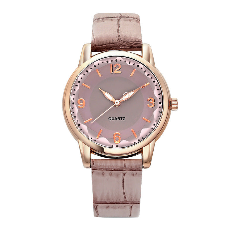 Women's Two-tone Dial Belt Quartz Watch