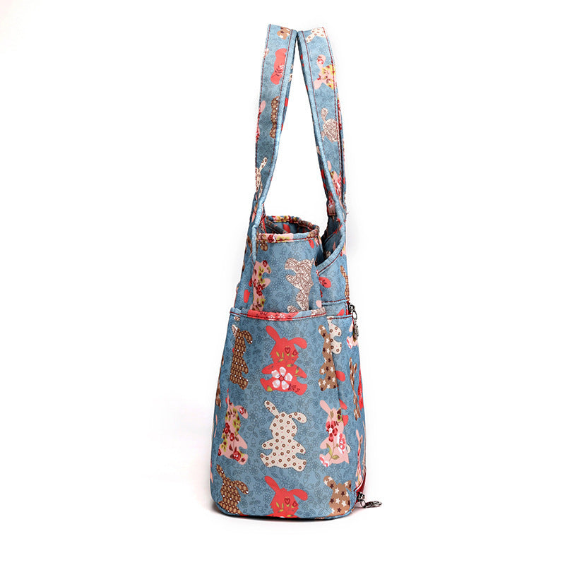 Women's Handbag Nylon Cloth Korean Cute Printed Shoulder Bag Casual Large Capacity